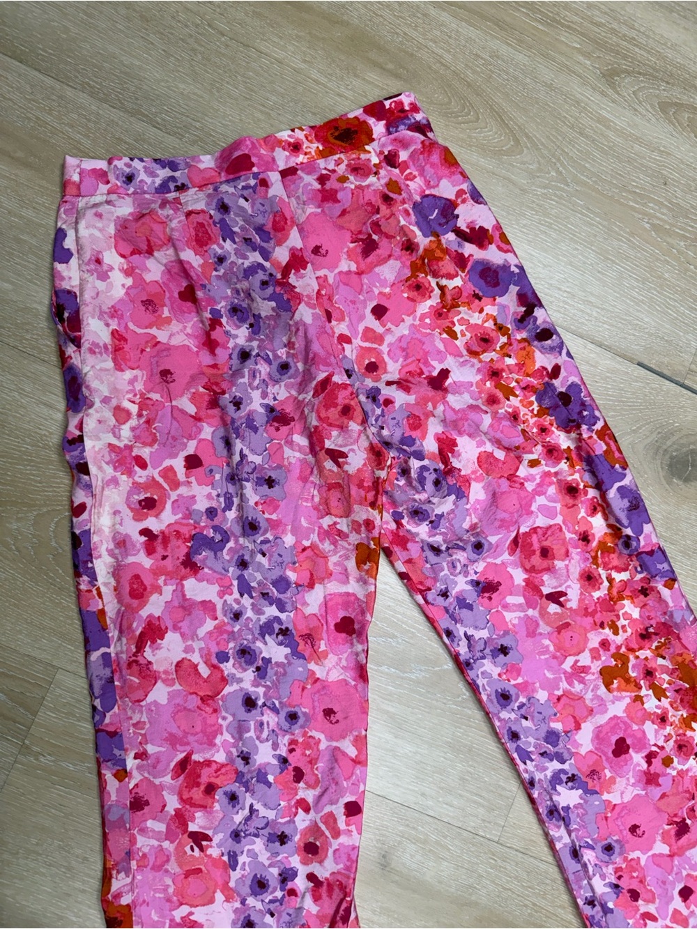 H&M Pink Floral Women's Pants Size US 4